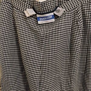 Pendleton Houndstooth Pant in Black and White